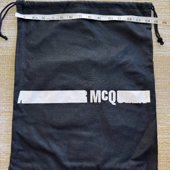 MCQ Alexander McQueen Black Graffiti Logo Dust Bag | 100% Authentic | Rare Style - Picture 3 of 4